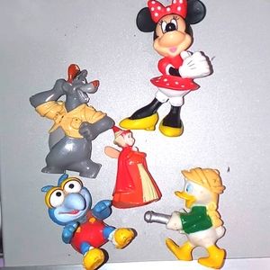 Lot of 5 Vintage Mini Doll Figures Disney Kellogg's Mc Donald's etc...